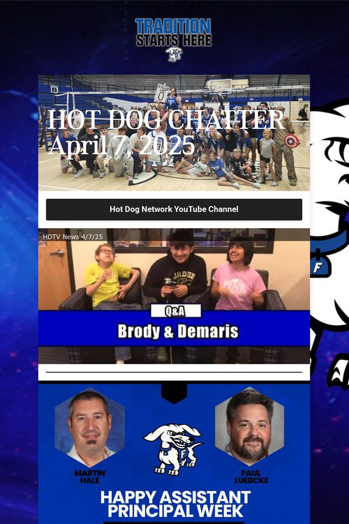 HOT DOG CHATTER April 7, 2025
