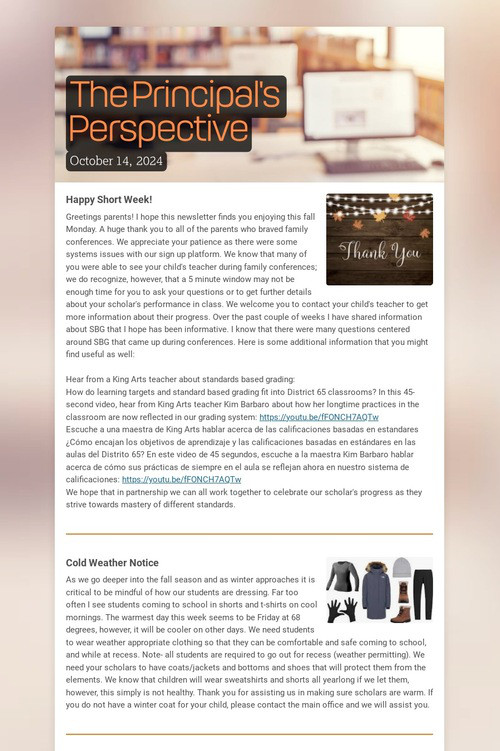 The Principal's Perspective