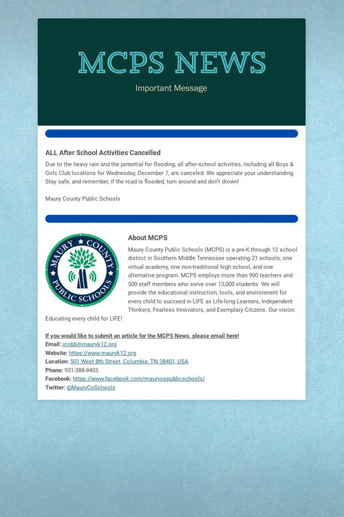 MCPS News