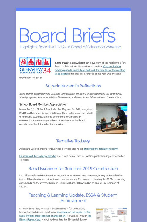Board Briefs