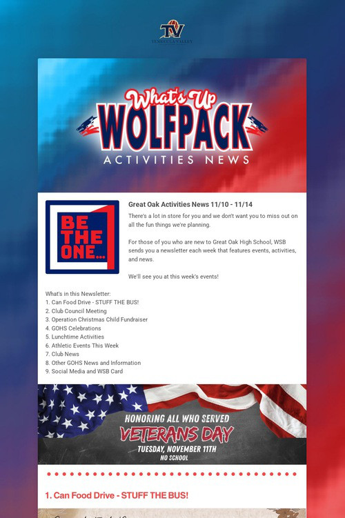 What's Up Wolfpack 11/10 - 11/14