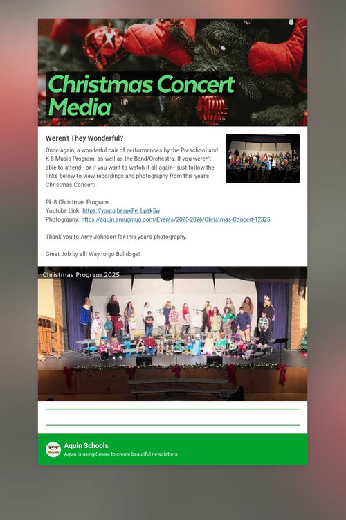 Christmas Concert Media