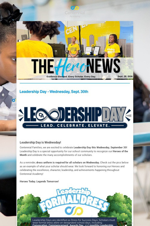 Centennial HERO News Sept. 28, 2026