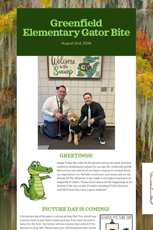 Greenfield Elementary Gator Bite
