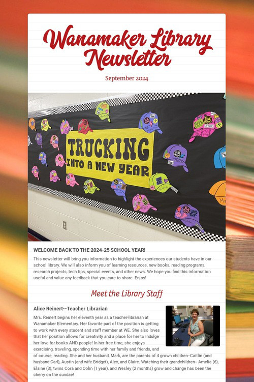 Wanamaker Library Newsletter