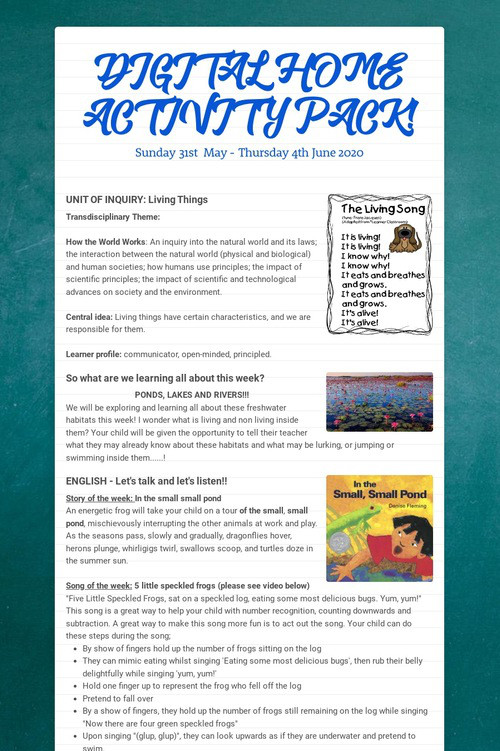 DIGITAL HOME ACTIVITY PACK!