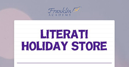 LITERATI HOLIDAY STORE