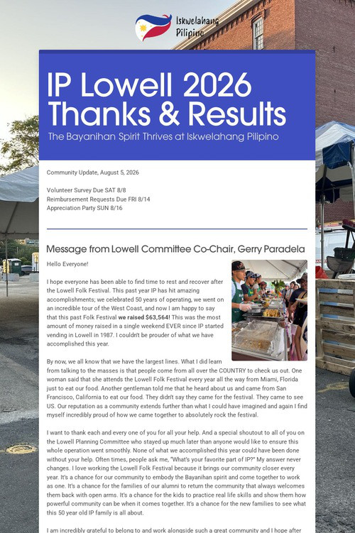IP Lowell 2026 Thanks & Results