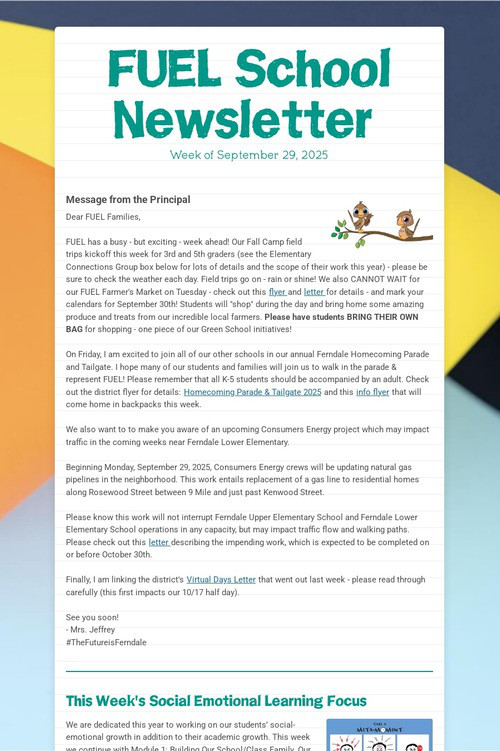FUEL School Newsletter