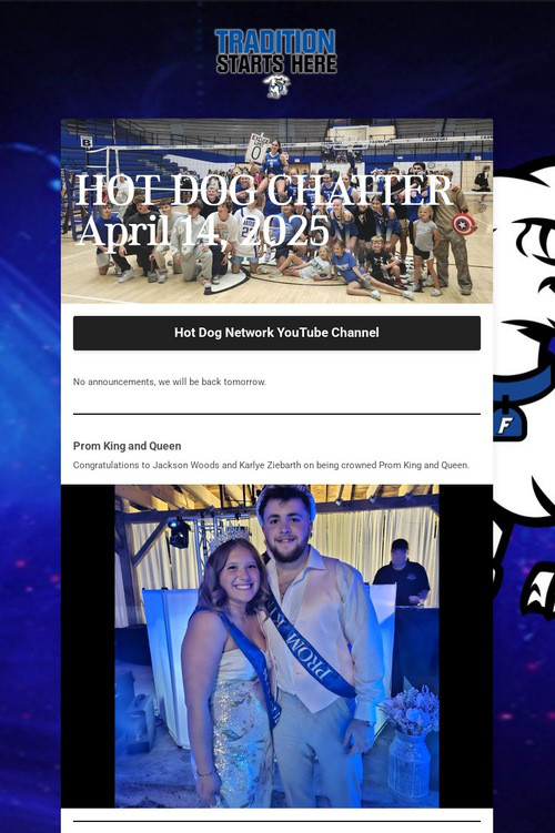 HOT DOG CHATTER April 14, 2025