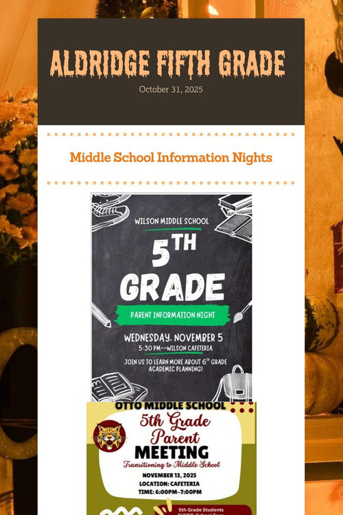Aldridge Fifth Grade