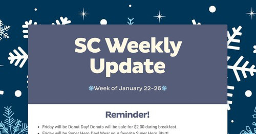 SC Weekly Update