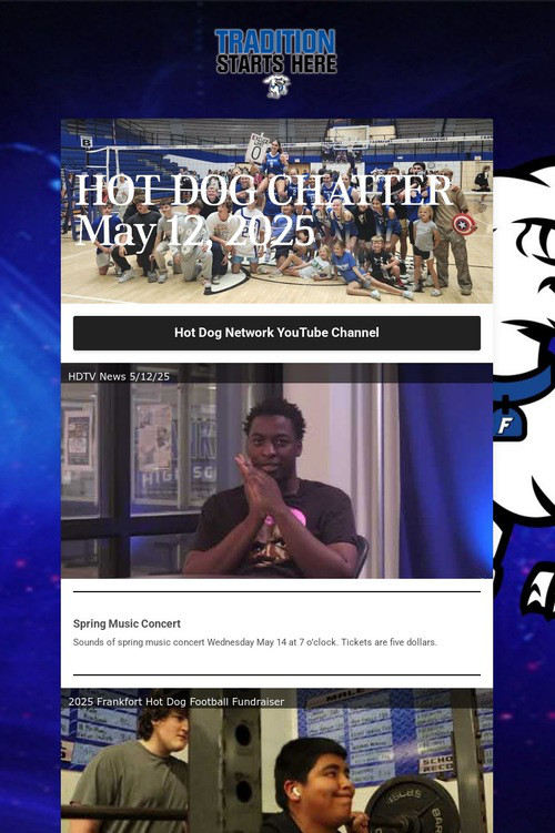 HOT DOG CHATTER May 12, 2025