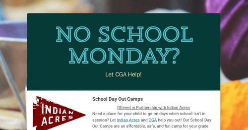 No School Monday? | Smore Newsletters for Education