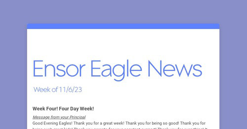 Ensor Eagle News