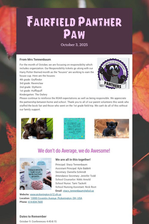 Fairfield Panther Paw