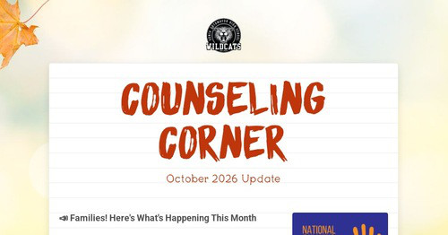 COUNSELING CORNER