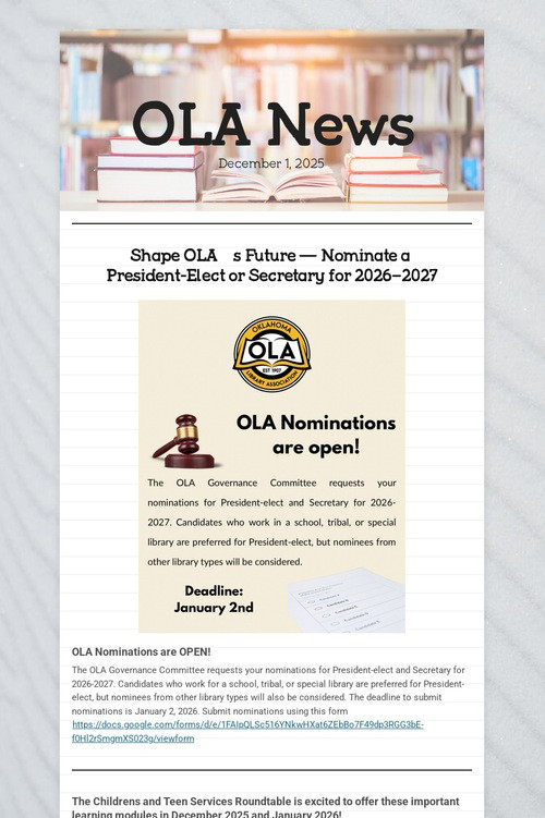 OLA News
