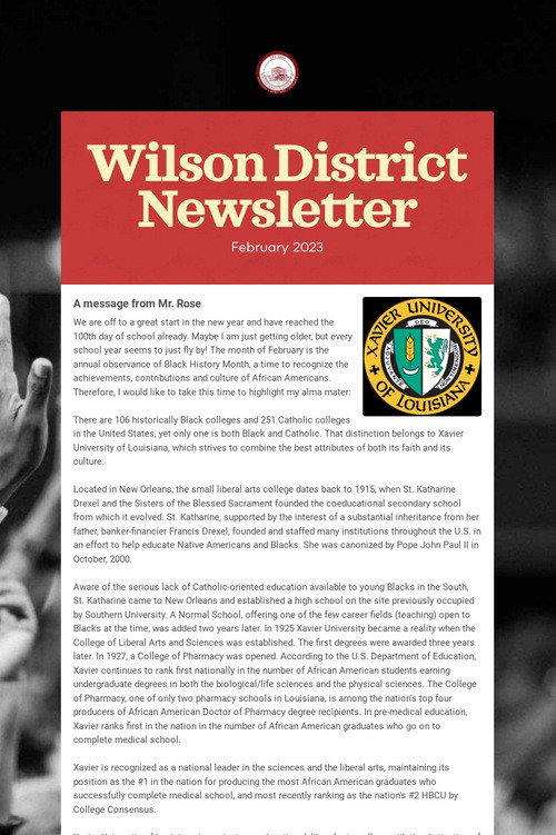 Wilson District Newsletter