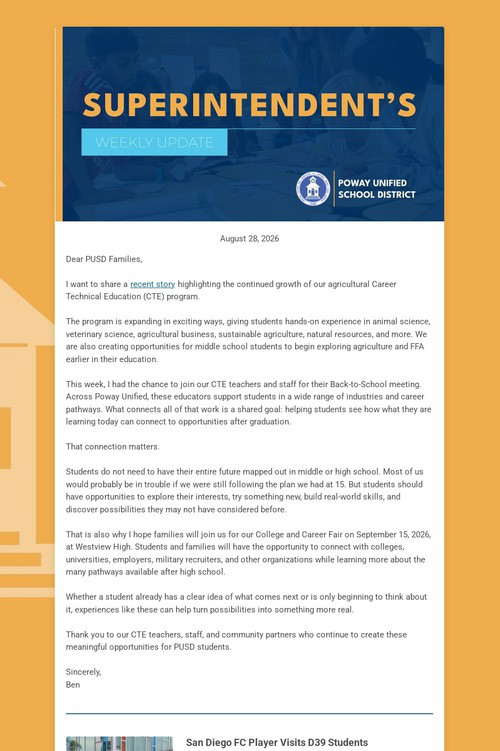 Superintendent's Weekly Update