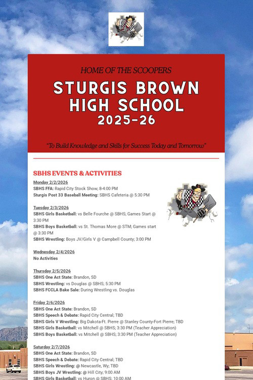 STURGIS BROWN HIGH SCHOOL