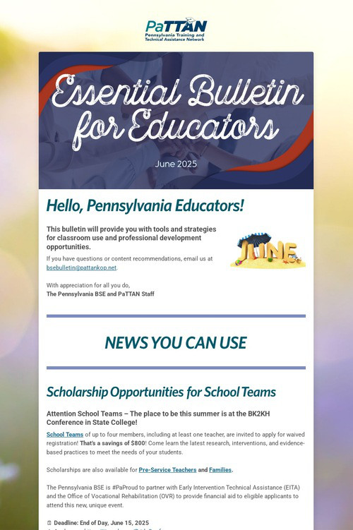 Essential Bulletin for Educators