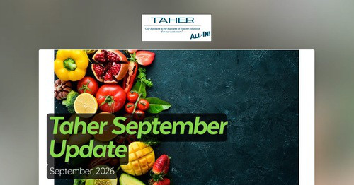 Taher September Update