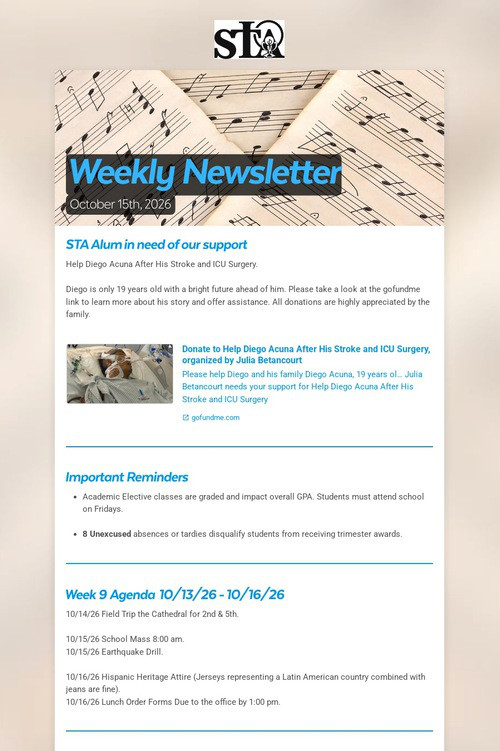Weekly Newsletter