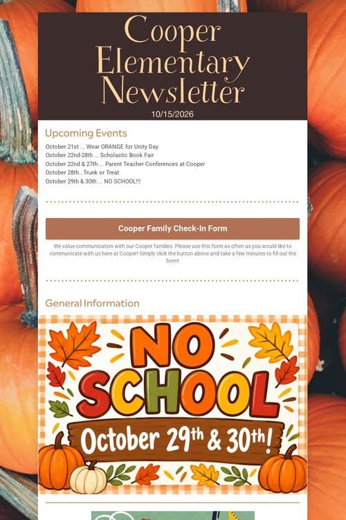 Cooper Elementary Newsletter