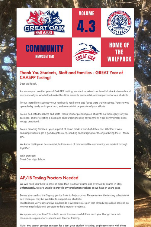 Great Oak - Newsletter Volume 4.3