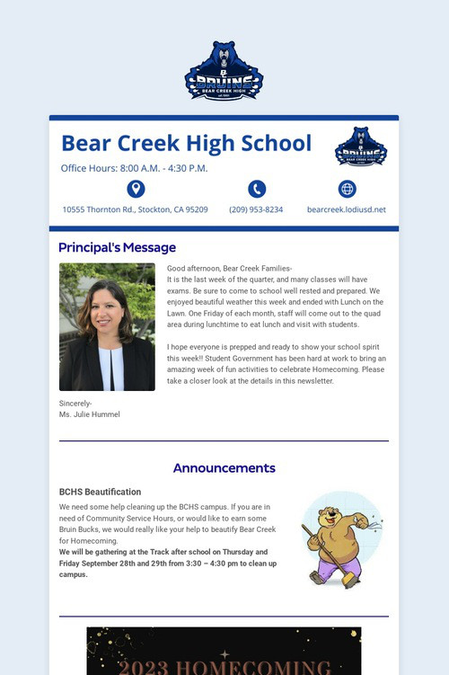 09/24/2023 BCHS Weekly Newsletter