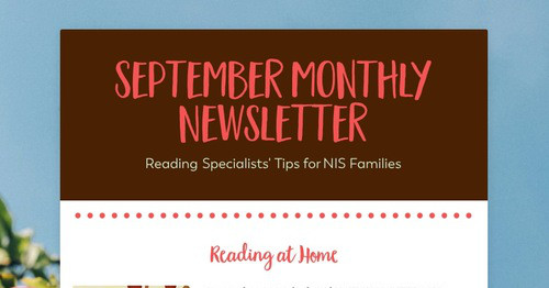 September Monthly Newsletter
