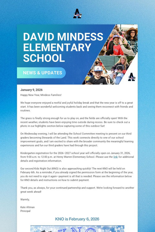 Mindess School Weekly Update