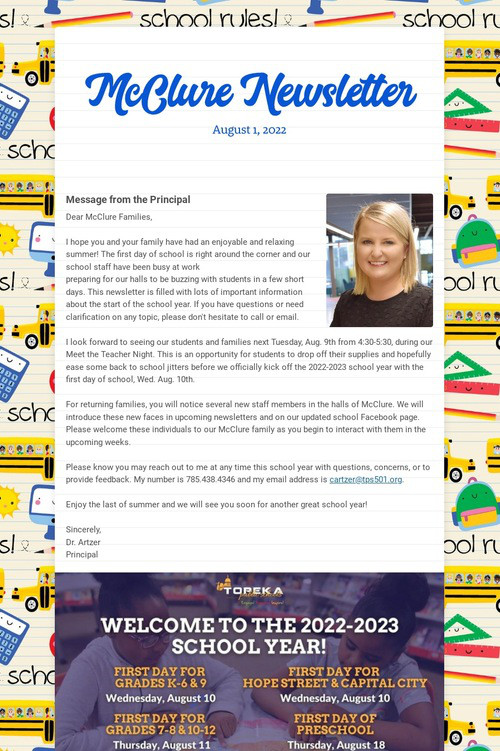 McClure Newsletter
