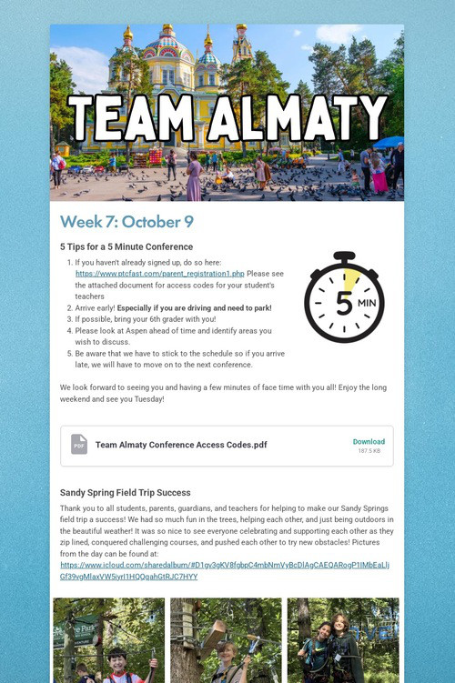 Team Almaty Week 7