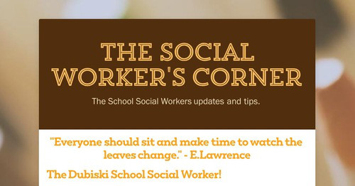 The Social Worker's Corner