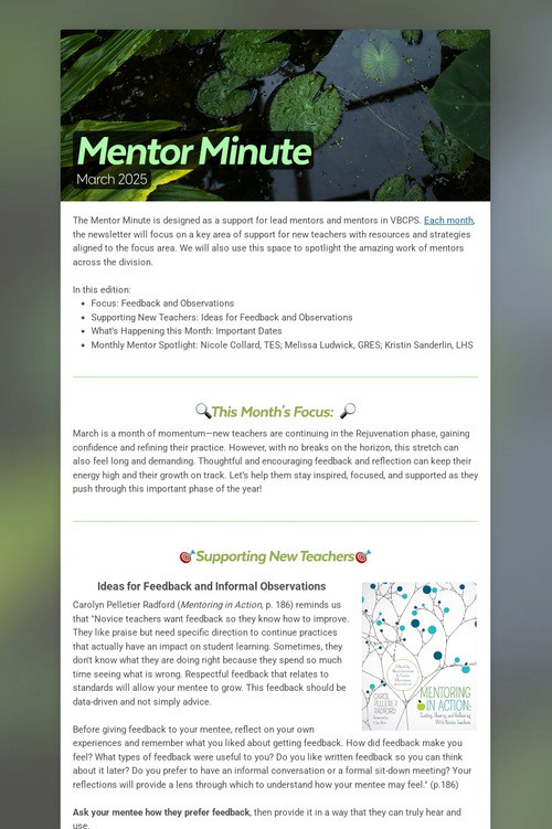 Mentor Minute