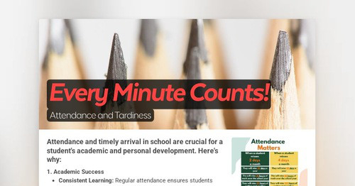 Every Minute Counts!