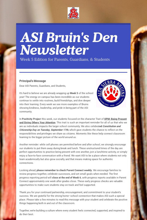 ASI Bruin's Den Newsletter