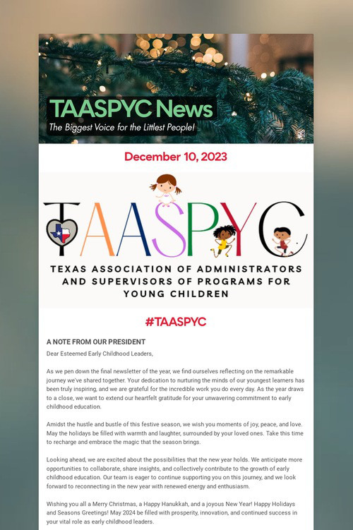 TAASPYC News