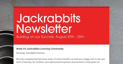 Jackrabbits Newsletter