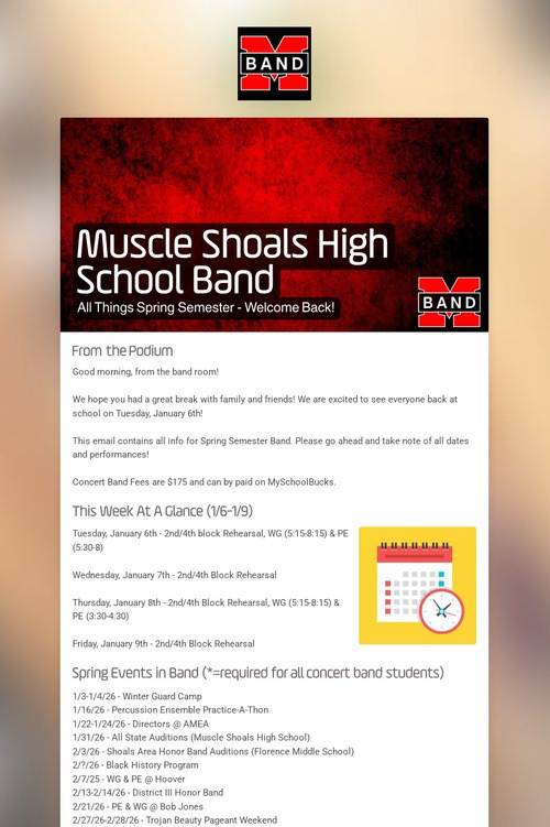 Muscle Shoals High School Band