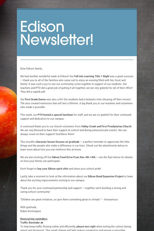 Edison Newsletter!