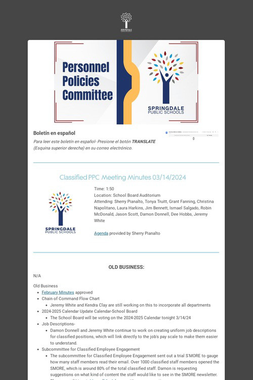 PPC MINUTES