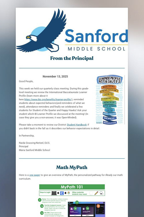 Sanford Family Newsletter