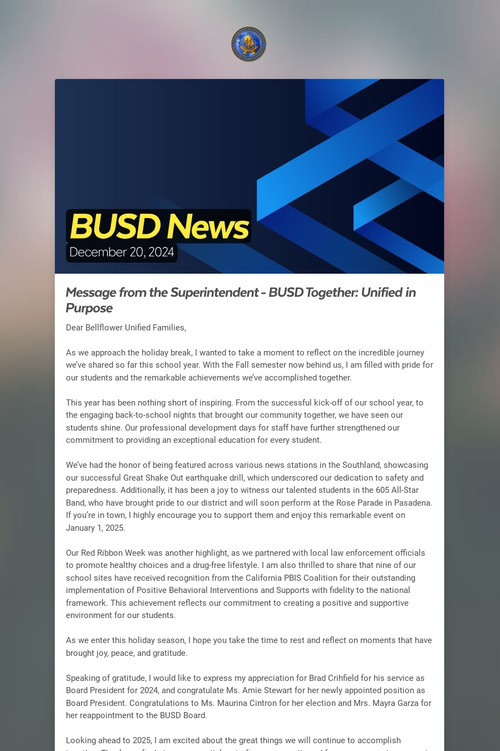 BUSD News