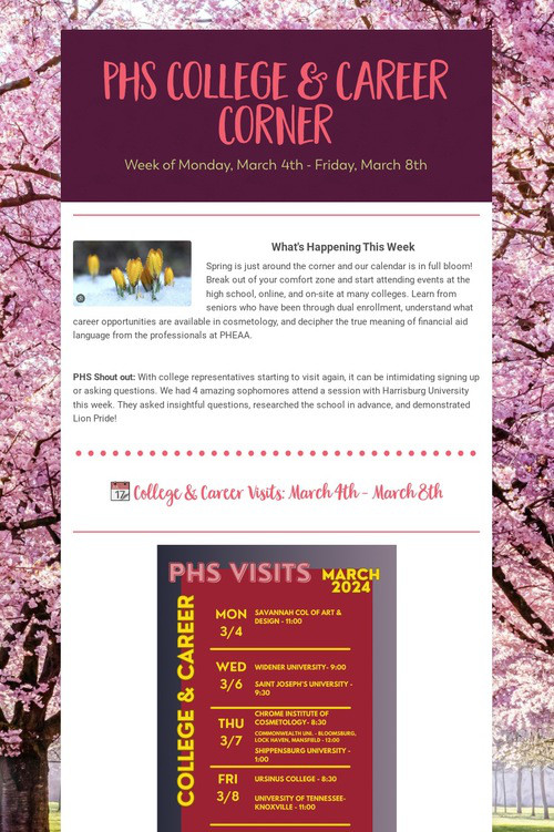 PHS College & Career Corner