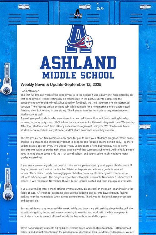 AMS UPDATE