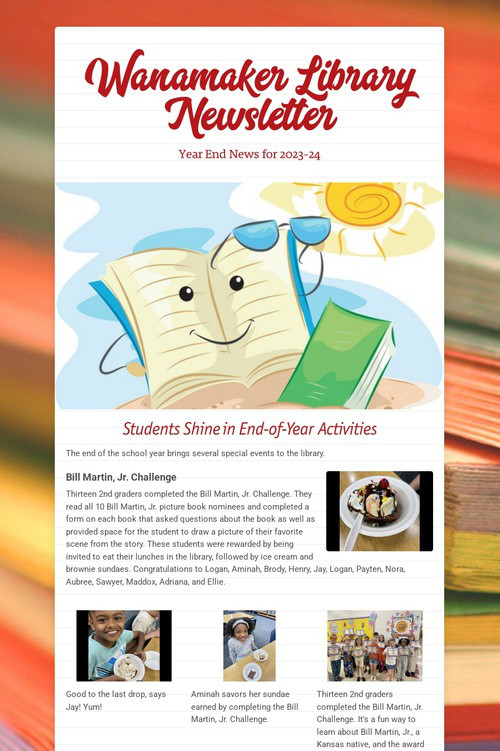 Wanamaker Library Newsletter