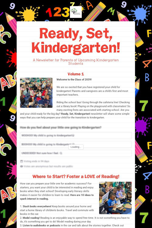 Ready, Set, Kindergarten!